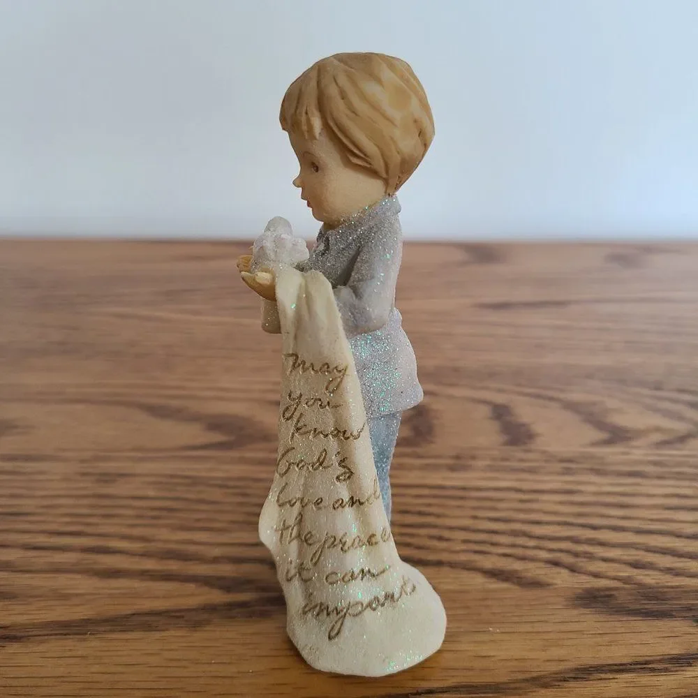 Foundations by Karen Hahn Boy With Bird and Blanket Confirmation Cute Figurine